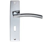 Zoo Hardware Stanza Amalfi Door Handles On Backplate, Polished Chrome - ZPZ081CP (sold in pairs)