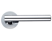 Zoo Hardware Stanza Lucca Lever On Round Rose, Polished Chrome - ZPZ090CP (sold in pairs)