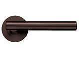 Zoo Hardware Stanza Lucca Lever On Round Rose, Etna Bronze - ZPZ090-ETB (sold in pairs)