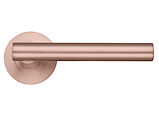 Zoo Hardware Stanza Lucca Lever On Round Rose, Tuscan Rose Gold - ZPZ090-TRG (sold in pairs)