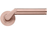 Zoo Hardware Stanza Venus Lever On Round Rose, Tuscan Rose Gold - ZPZ120-TRG (sold in pairs)
