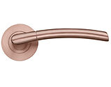 Zoo Hardware Stanza Olympus Lever On Round Rose, Tuscan Rose Gold - ZPZ140-TRG (sold in pairs)
