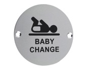 Zoo Hardware ZSA Door Sign - Baby Change Symbol, Satin Aluminium - ZSA08SA