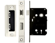 Zoo Hardware 3 Lever Contract Sash Lock (64mm OR 76mm), Polished Stainless Steel - ZSC364PS