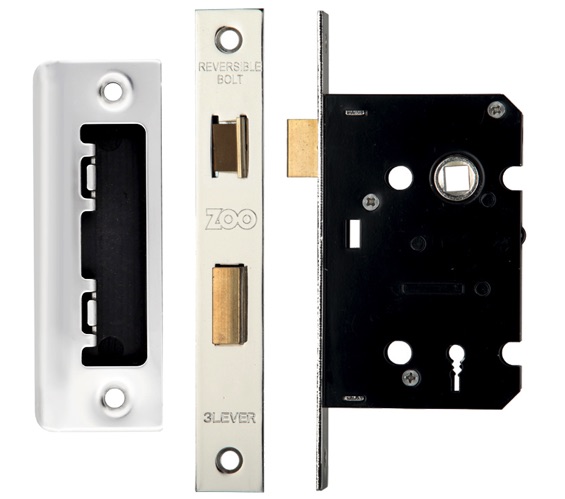 Electro Brass Plated ZSC364/376SS Zoo Hardware 3 Lever Sashlock 
