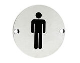 Zoo Hardware ZSS Door Sign - Male Sex Symbol, Satin Stainless Steel -  ZSS01SS
