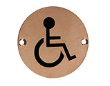 Zoo Hardware ZSS Door Sign - Disabled Facilities Symbol, PVD Bronze - ZSS07-PVDBZ