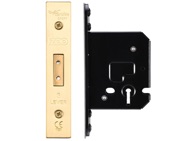 Zoo Hardware 3 Lever Dead Lock (67.5mm OR 79.5mm), PVD Stainless Brass - ZUKD364PVD