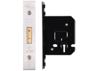 Zoo Hardware 3 Lever Dead Lock (67.5mm OR 79.5mm), Satin Stainless Steel - ZUKD364SS