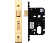 Zoo Hardware Oval Sash Lock (67.5mm OR 79.5mm), PVD Stainless Brass - ZUKS64OPPVD