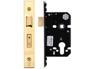 Zoo Hardware Euro Sash Lock (67.5mm OR 79.5mm), PVD Stainless Brass - ZUKS64EPPVD