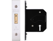 Zoo Hardware 3 Lever UK Replacement Dead Lock (65.5mm OR 78mm), Satin Stainless Steel - ZURD364SS