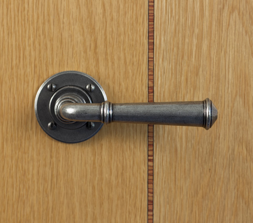 Euro Door Handles From the Anvil Regency Pewter 92mm Centres
