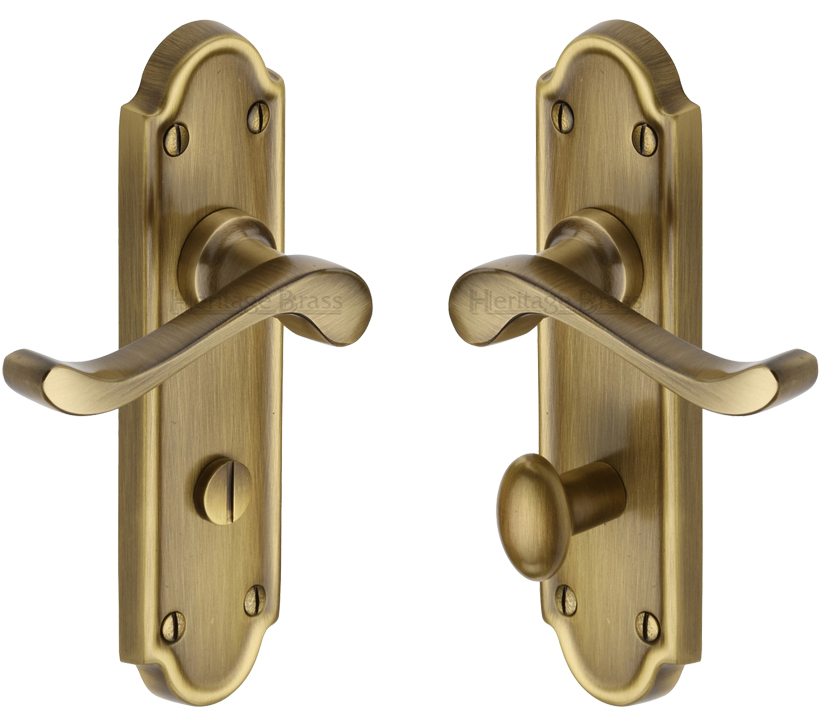Heritage Brass Meridian Antique Brass Door Handles V300AT (sold in pairs) from Door Handle