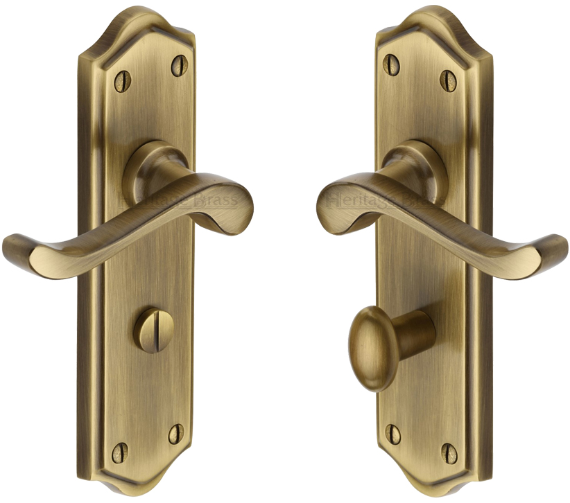 Heritage Brass Buckingham Antique Brass Door Handles W4200AT (sold in pairs) from Door Handle