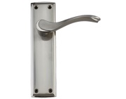Darcel Ardeche Door Handles, Dual Finish Satin Nickel & Polished Nickel - DCARLO-SNNP (sold in pairs) 