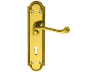 Carlisle Brass Georgian Shaped Polished Brass Door Handles - FG27 (sold in pairs)