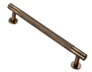 Carlisle Brass Fingertip Knurled Cupboard Pull Handles (128mm, 160mm, 224mm OR 320mm c/c), Antique Brass - FTD700AB