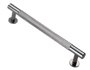Carlisle Brass Fingertip Knurled Cupboard Pull Handles (128mm, 160mm, 224mm OR 320mm c/c), Polished Chrome - FTD700CP