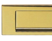 Carlisle Brass Plain Gravity Flap Letter Plate (270mm x 72mm), Polished Brass - M36G