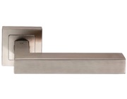 Eurospec Alvar Mitred Stainless Steel Door Handles, Satin Stainless Steel - SSL1401SSS (sold in pairs)