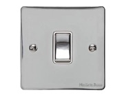 M Marcus Electrical Elite Flat Plate 1 Gang Switches, Polished Chrome, Black Or White Trim - T02.800.PC