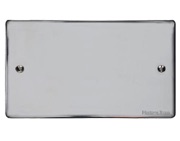 M Marcus Electrical Elite Flat Plate Double Section Blank Plate - Polished Chrome - T02.932.PC