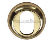 Heritage Brass Oval Key Escutcheon, Polished Brass - V4003-PB