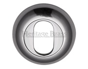 Heritage Brass Oval Key Escutcheon, Polished Chrome - V4003-PC