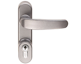 Eurospec Narrow Style (Handle) External Locking Attachment & Cylinder, Various Finishes Available - XSA5003